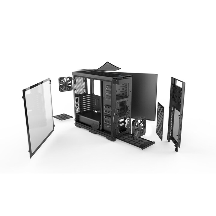 PHANTEKS Enthoo Pro Mid Tower, Tempered Glass - black