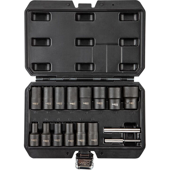 Neo Tools TOP-11-920, Conjunto de Extrator de Parafusos 1/2", 16 Pzas