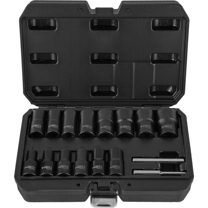 Neo Tools TOP-11-920, Conjunto de Extrator de Parafusos 1/2", 16 Pzas