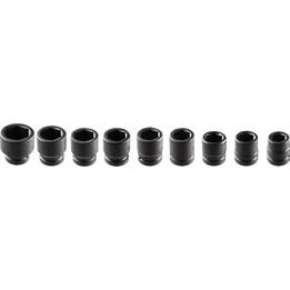 Sockets de impacto 1 Conjunto 9 peças (27,30,32,35,36,38,41,42,50) CRMO