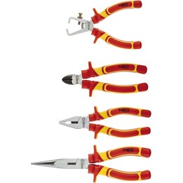 Neo Tools 01-236, Conjunto de ferramentas VDE, 4 peças, vermelho