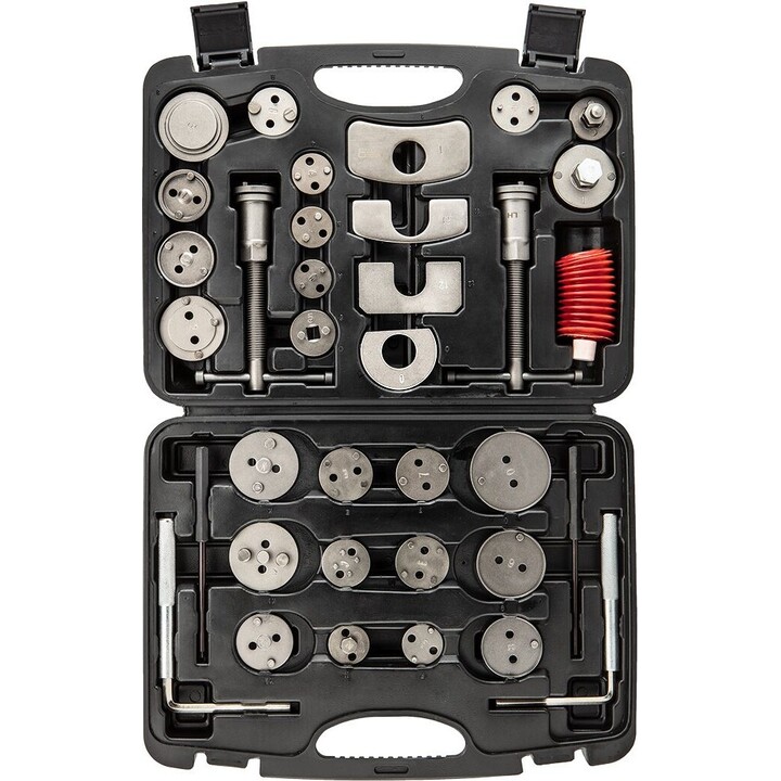 Brake piston wind back tools, 35 pieces set