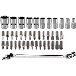 41 peças 1/4 soquete de unidade e chave de chave de bits