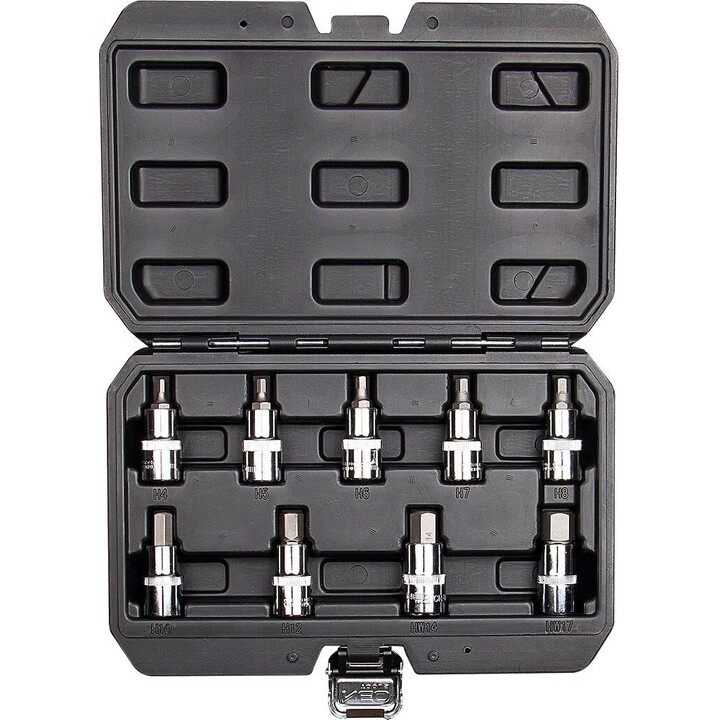9 pieces 1/2, 55mm high quality hex bit socket set