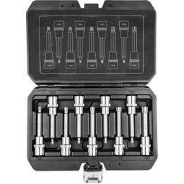 9 Stücke 1/2, 100 mm hochwertiges Sechs -Bit -Socket SE