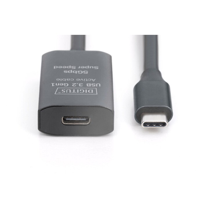 Digitus Aktives USB 3.2 Gen1 5G Verlängerungskabel, USB-C - USB-C, 10m