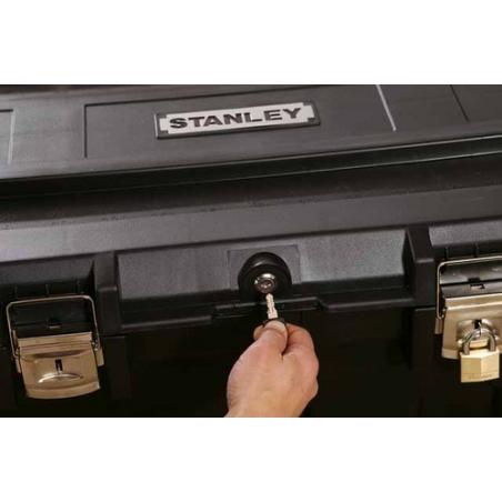 Stanley MOBILE Job Chest caja para equipo Maletín con ruedas Negro