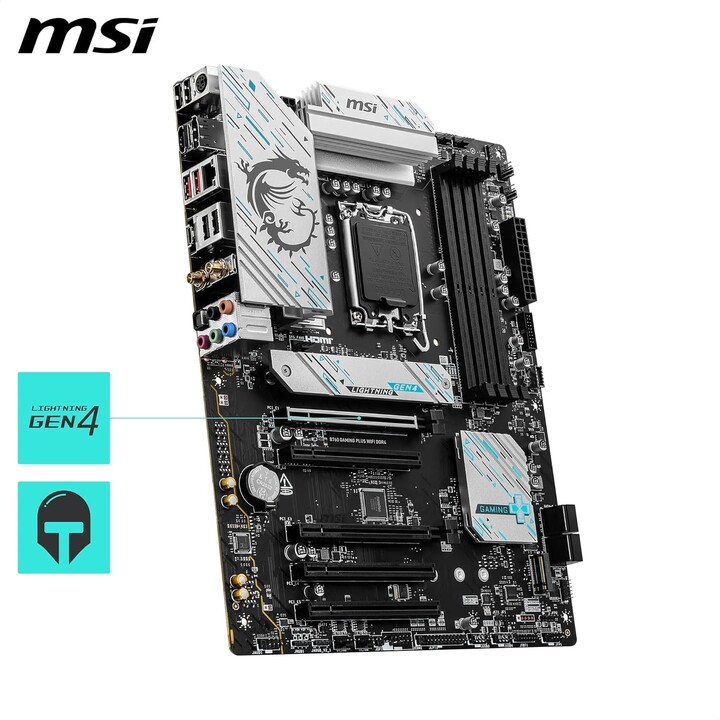 Placa Msi B760 Gaming Plus Wifi Ddr4,intel,1700,b760,4ddr4,192gb,hdmi+dp,4sata+2m.2,6usb 3.2,2.5gb+wifi6e+bt5.3,atx