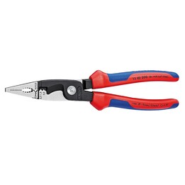 KNIPEX 13 82 200, Alicates para instalaciones eléctricas 6 en 1, 200 mm, multiusos