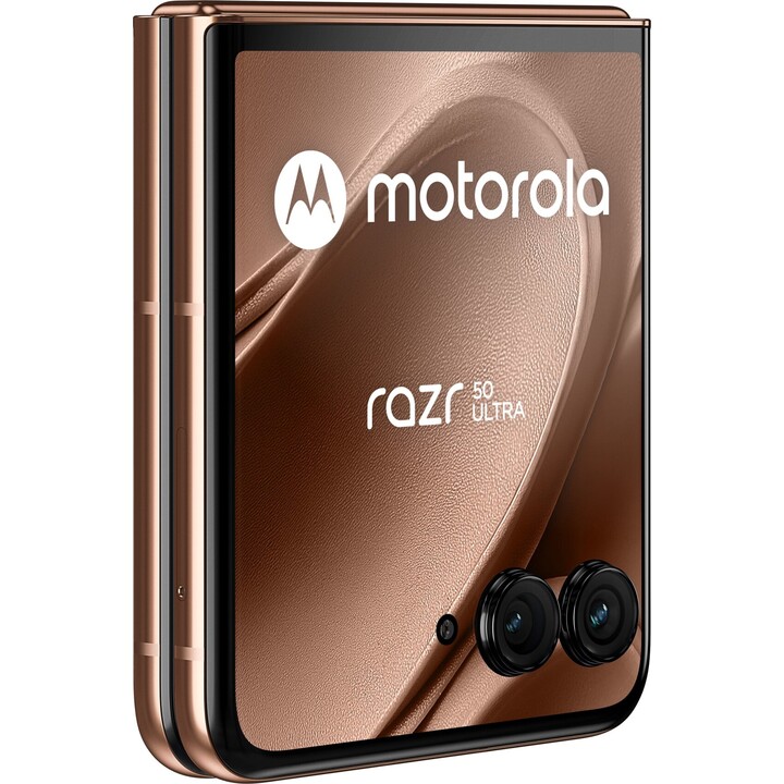 Motorola Razr 50 Ultra 5G 12 Go 512 Go, 17,5 cm (6,9) Dual Sim, Android 14, USB-C, 165 Hz, Mocha Brun