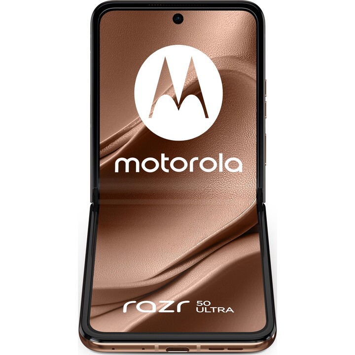 Motorola Razr 50 Ultra 5G 12 Go 512 Go, 17,5 cm (6,9) Dual Sim, Android 14, USB-C, 165 Hz, Mocha Brun