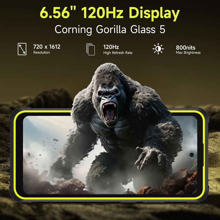 Ulefone Armor X31 Pro 5G, teléfono resistente, 16GB+256GB, Android 14, 6.56, 120Hz, 64MP+25MP+Cámara de 16MP, 6050 mAh, verde
