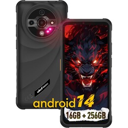 UleFone Armour X31 Pro 5G, robustes Telefon, 16GB+256 GB, Android 14, 6,56, 120 Hz, 64 MP+25 MP+16 MP Kamera, 6050 MAH, Schwarz