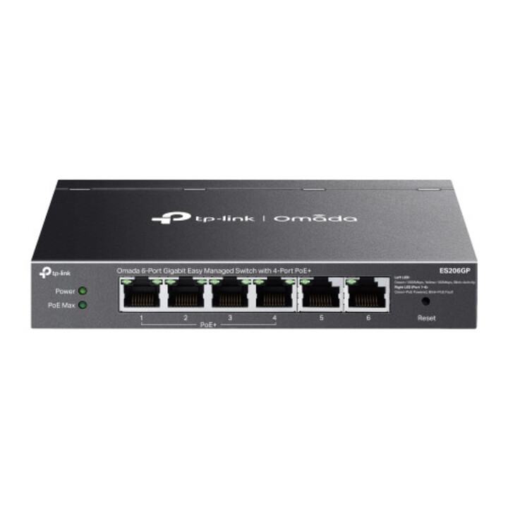 TP-Link ES206GP Omada Switch Gigabit Easy Managed a 6 porte con Poe+ a 4 porte