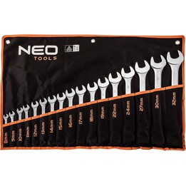 Neo Tools TOP-09-753, Set di gestione delle chiavi 8-32 mm, 17 pezzi
