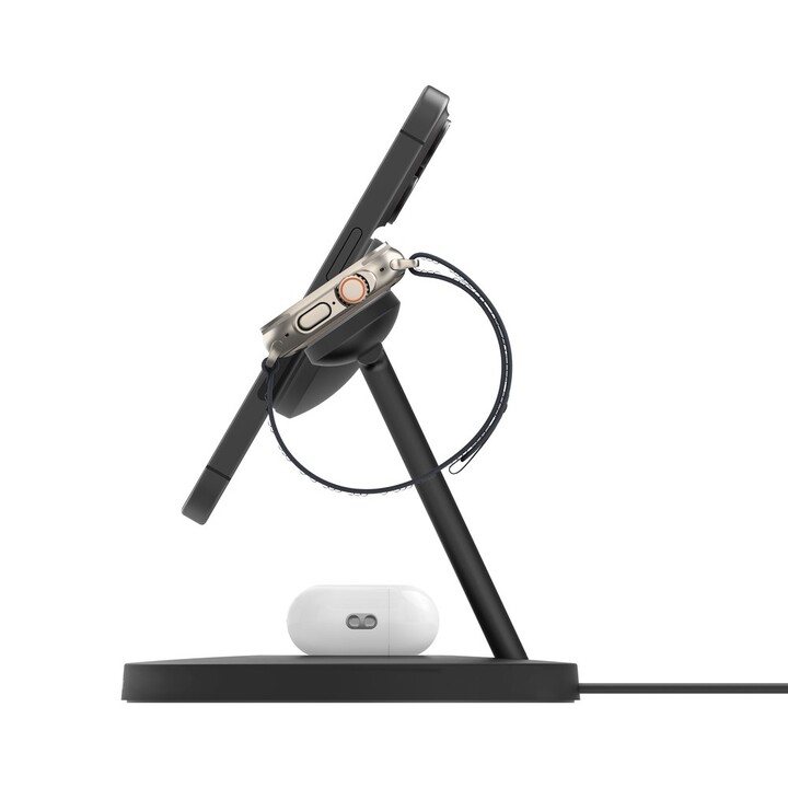 Belkin BoostCharge Pro Auriculares, Smartphone, Reloj inteligente Negro USB Cargador inalámbrico Carga rápida Interior