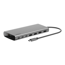 Belkin INC015BTSGY-CZ Docking Station per laptop e replicatore di porte USB 3.2 Gen 1 (3.1 Gen 1) cablato Tipo-C Alluminio