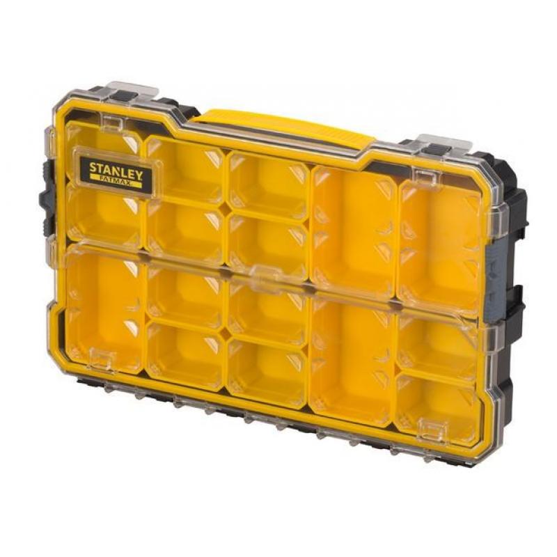 Stanley FMST1-75779 pieza pequeña y caja de herramientas Caja para piezas pequeñas Policarbonato (PC) Negro, Amarillo
