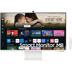 LCD Monitor Samsung 32" Panel VA 3840x2160 16: 9, 60 Hz, giro, pivote, altura ajustable, blanco