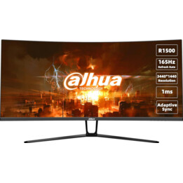 LCD Monitor DAHUA DHI-LM34-E330C 34" Gaming Curved, Panel VA 3440x1440 21:9 165Hz Black