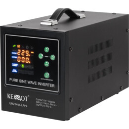 Alimentazione ininterrotto Kemot Inverter Prosinus-1000-LFP4 con onda sinusoidale pura e funzione di ricarica 12V 230V 1000VA/70