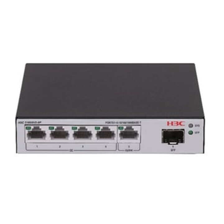H3c Ls-1600v2-6p-gl Managed Switch L2 Gigabit Ethernet (10/100/1000) Black, Gray