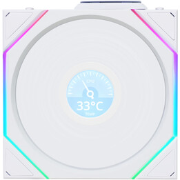 Lian Li Uni Fan TL120 Wireless LCD ARGB Reverse Blade 120mm Blanco