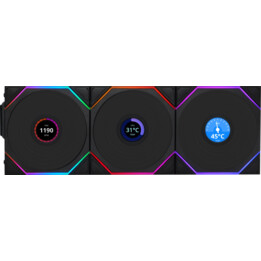 Lian Li Uni Fan TL120 Wireless LCD ARGB 120mm Triple Pack Negro