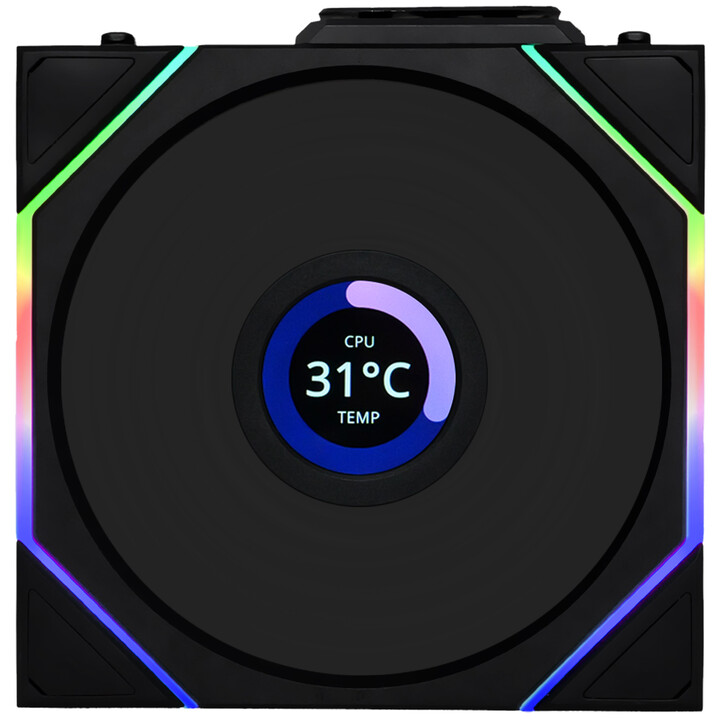 Lian Li Uni Fan TL120 Wireless LCD ARGB 120mm Triple Pack Negro