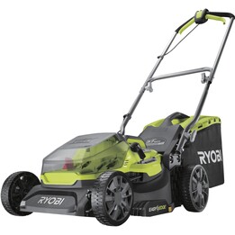 Ryobi RY18LMX37A-0, cortador de relva 18V ONE+ sem escovas, 37cm, com cesto de recolha de relva de 45L, verde/cinza