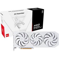 Carte graphique Powercolor Hellhound Spectral AMD Radeon RX 9070 XT blanche 16 Go GDDR6