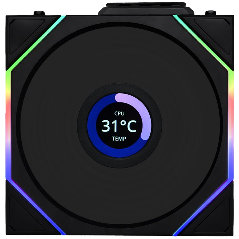 Lian Li Uni Fan TL120 sem fio LCD ARGB 120 mm preto