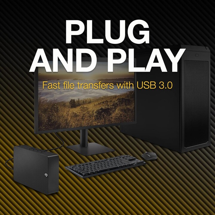 HDD externo|SEAGATE|Expansão|STKP24000400|24 TB|USB 3.0|Unidades 1|Preto|STKP24000400