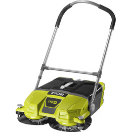 Ryobi R18SW3-0, varredora de chão sem fio 18V ONE+, escovas laterais duplas de 53 cm, verde/preto