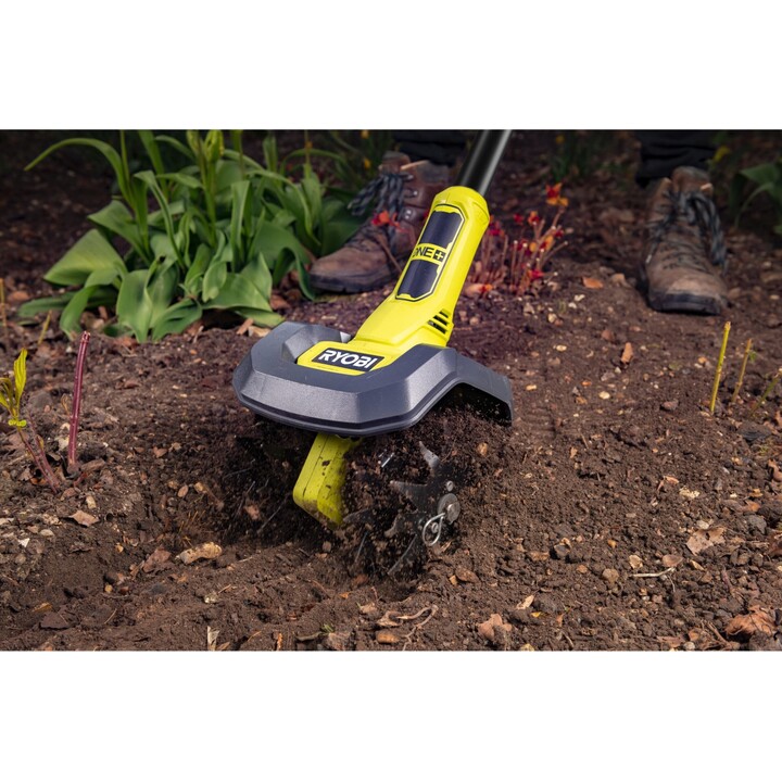 Ryobi RY18HCA-120, Kit Cultivateur à main 18V ONE+, Batterie 2.0Ah incluse, Vert/Noir