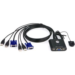 Comutador Aten KVM CS22U Preto