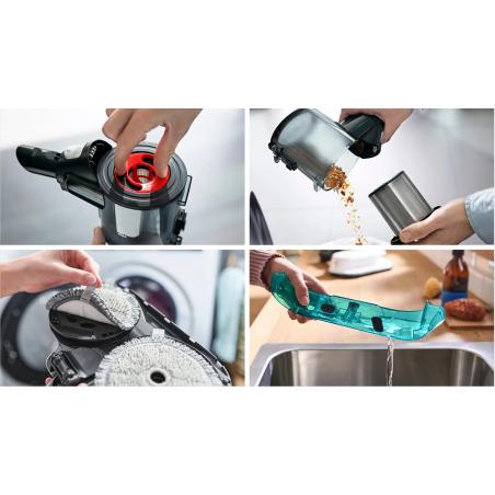 Bosch BCS71HYG4 Aspiradora, aspiradora y mopa sin cable 2 en 1 Unlimited 7 ProHygienic Aqua White