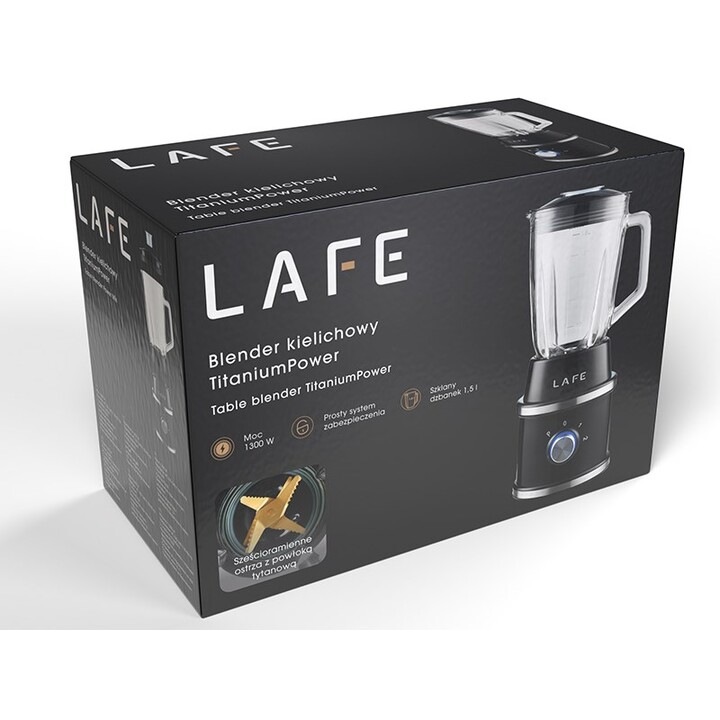 Liquidificador LAFE Titanium Power 1300 W 1,5 L Preto