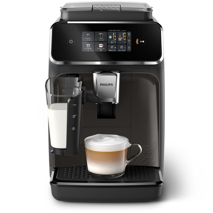 Philips Série 2300 SilentBrew Noir / Gris perle EP2334/10 Machine expresso broyeur, 4 boissons carafe LatteGo