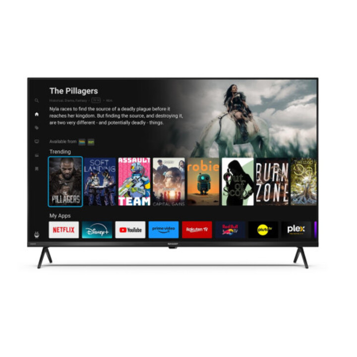 Televisor Sharp 43"43gk4245e Tivo Tv, 4k Ultra Hd, Smart Tv, Active Motion 400, Negro