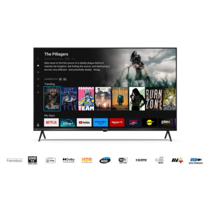 Sharp 43"43gk4245e Tivo TV, 4k Ultra HD, Smart TV, Active Motion 400, Nero