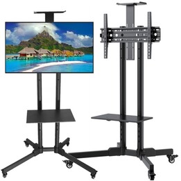 DNA TV STAND black steel floor stand