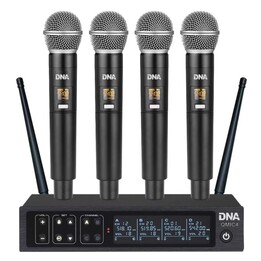 DNA QMIC4 wireless microphone with 4 handheld transmitters