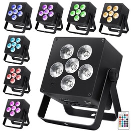 Batteriebetriebener LED-Strahler LIGHT4ME ACCU PAR RGBWA-UV