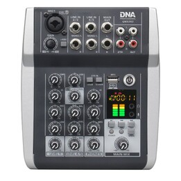 DNA QMX502 mezclador de sonido analógico de 5 canales Azul