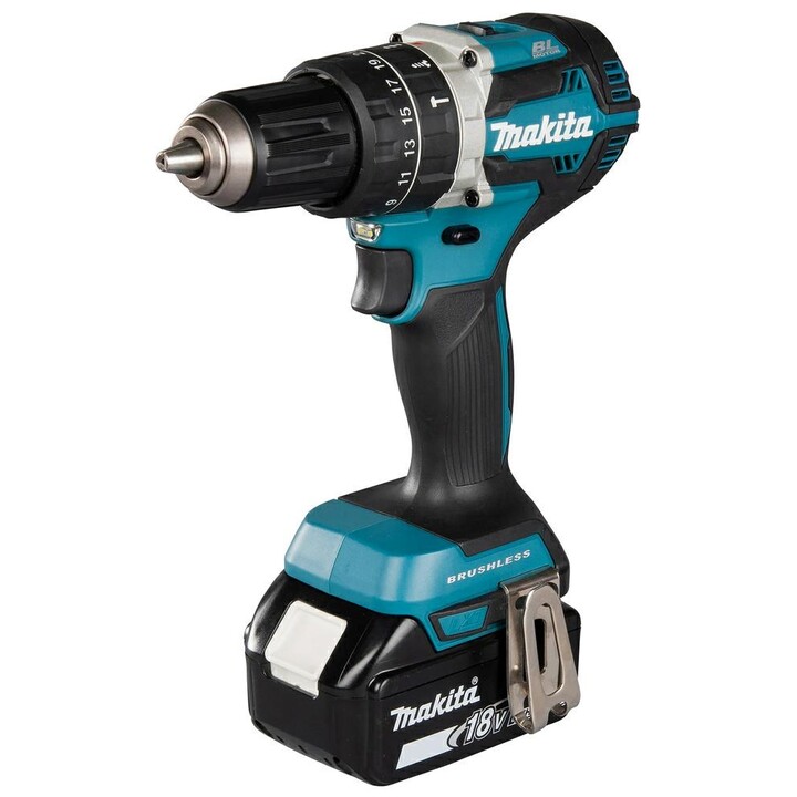 Makita DHP484RTJ Bohrmaschine Ohne Schlüssel 1,8 kg Schwarz, Blau