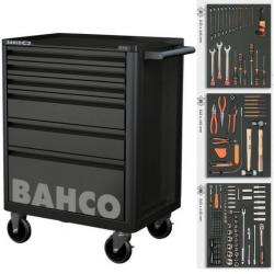 Bahco tool cart with 214 pieces black with 6 drawers