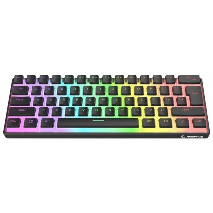 Teclado mecánico con cable - Rampage RADIANT K11 Black RGB