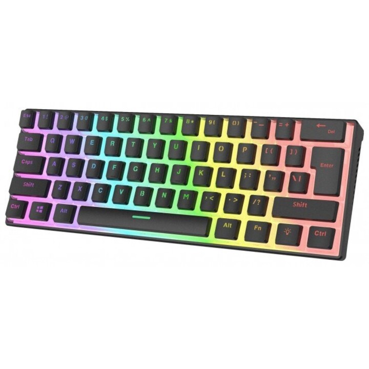 Teclado mecánico con cable - Rampage RADIANT K11 Black RGB