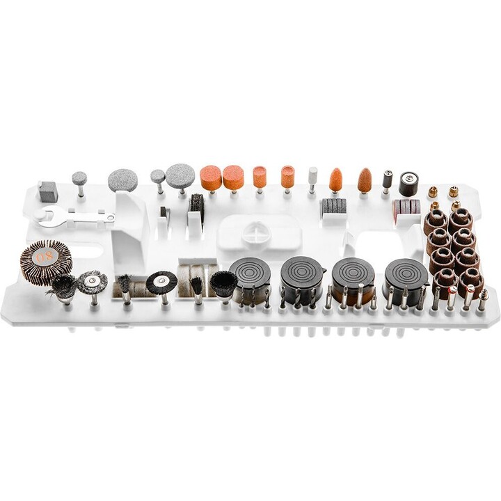 Mini grinder 170W, speed 8000-35000 r.p.m., speed display, plastic box with flexible shaft and accessories 190 pieces